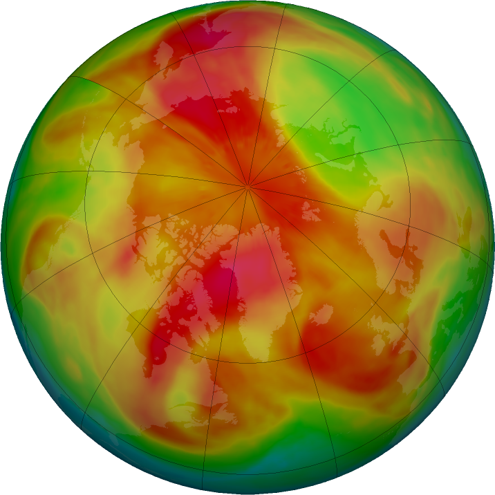 Arctic ozone map for 16 March 2018